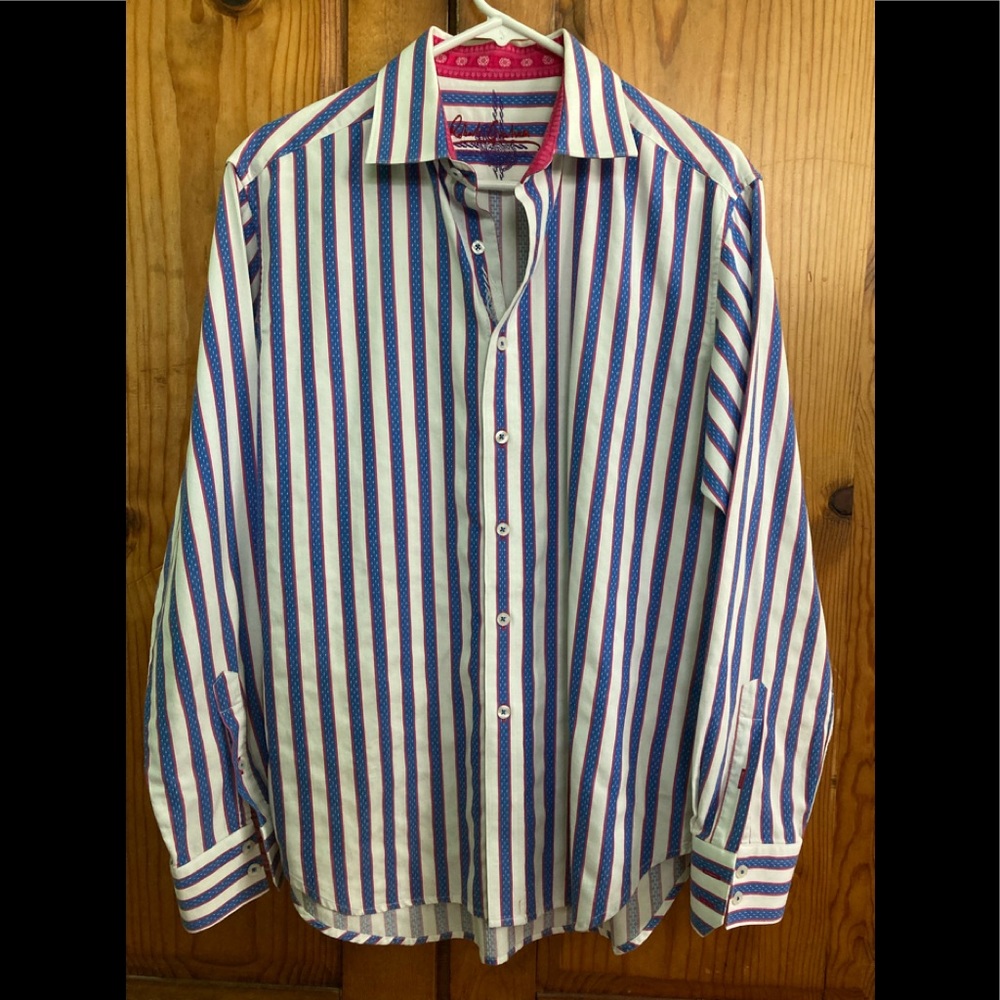 Robert Graham long sleeve striped shirt